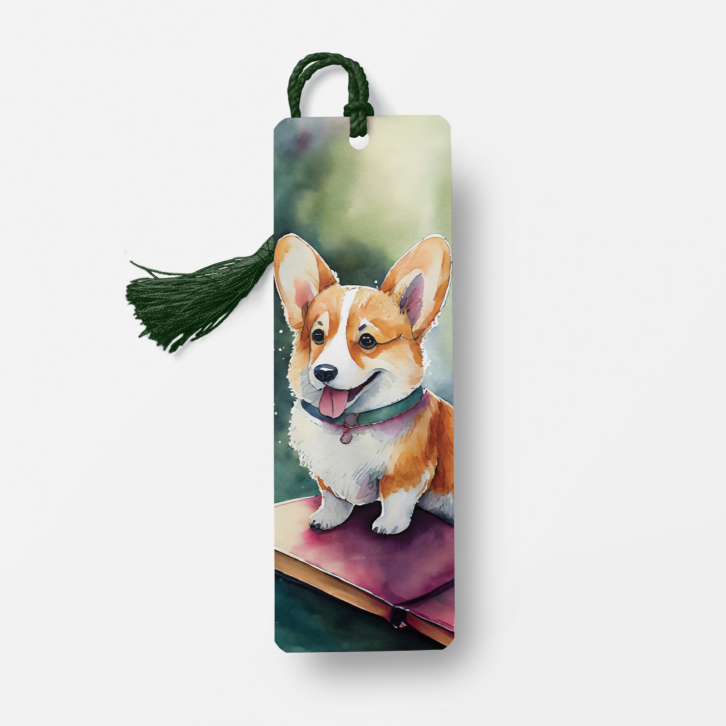 Corgi + Book | Bookmark with Tassel